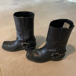 Durango Black Leather Harness Biker Boots Size 9.5EE
